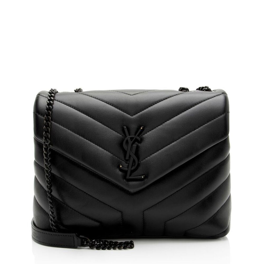Saint Laurent Matelasse Calfskin Monogram LouLou Chain Small Shoulder Bag